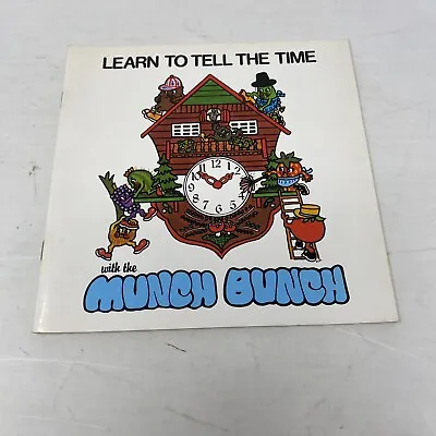 Vintage Book Learn To Tell The Time With The Munch Bunch Rand McNally 1984 Book • $9.35
