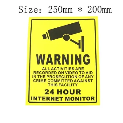 CCTV Security Camera System Warning Sign Sticker (LS01) Surveillance 20*25cm • $2.99
