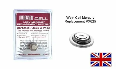 Wein Cell PX625 PX13 MRB62 Replacement Battery Olympus OM1 Pentax Spotmatic F UK • £10.99