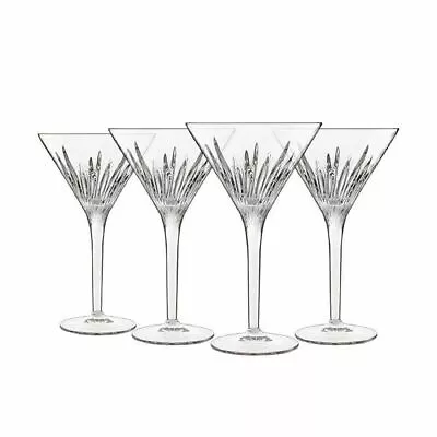 NEW LUIGI BORMIOLI MIXOLOGY MARTINI GLASSES SET 4 Crystal Cocktail Drinkware Bar • $61.95