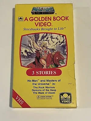 Masters Of The Universe Golden Book Video 3 Stories VHS Movie He-Man • $12.95