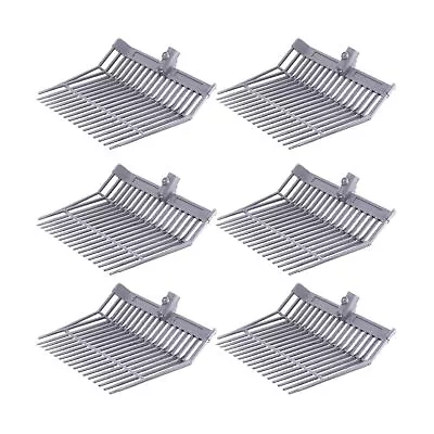 Lasnten 6 Pcs Manure Fork Head Bulk 18 Tines Pitch Fork Replacement Head With... • $88.67