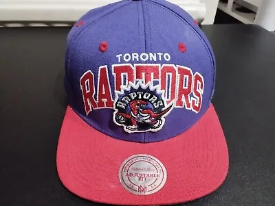 Mitchell & Ness Toronto Raptors Cap Adults One Size Purple Wool NBA Snapback Hat • £9.99