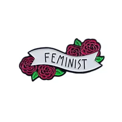 £2.75 • Buy Red Rose Enamel Lapel Pin Badge Feminist Statement Brooch Hat Blouse Backpack 