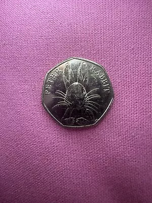 Very Rare Half Whisker Peter Rabbit 50p Pence Coin Beatrix Potter 2016 UK • £2100