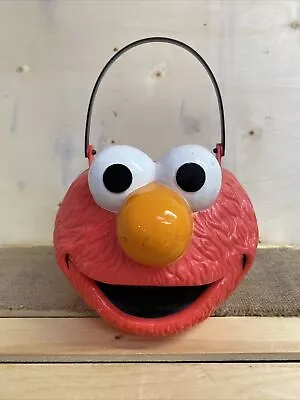 Elmo Face Red Muppet 2005 Sesame Street Easter Basket Halloween Treat Bucket • $24.99