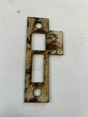 Vintage Arts Craft Deco Steel Door Jamb Mortise Lock 3 5/16  Strike Plate Catch • $8.95