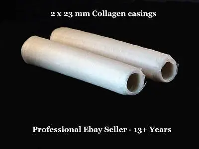 $22 • Buy 28.6 Mts Sausage Skins - Collagen Casings - 2 X 23 Mm Plus 7 E- Books - *EXPRESS
