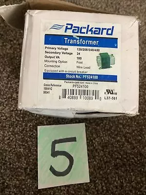 Packard PF524100 Foot Mount 120/208/240/480V (Primary) 24V (Secondary) 100VA Tra • $67.99