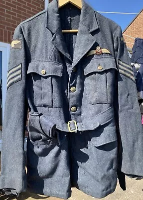 WWII 1940s Royal Air Force RAF Sergeant Pilot War Service Battledress Jacket Hat • £400