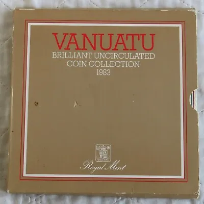 VANUATU 1983 6 COIN BRILLIANT UNCIRCULATED YEAR SET -  Sealed Pack • $19.85