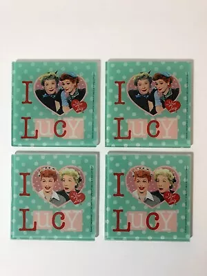 I Love Lucy Glass Coasters Set Of 4 • $26