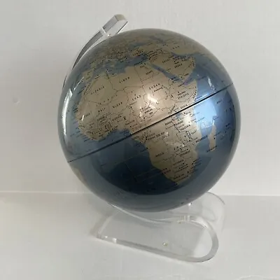 Rare Vintage Replogle Diamond Marquise Series 12in Globe In Lucite Stand 1970s • $69.90