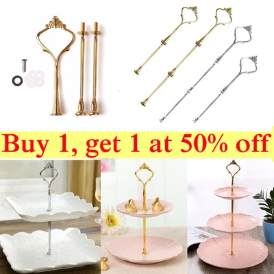 £2.87 • Buy 2/3Tier Cake Plate Stand Cupcake Fittings Kit Parts Wedding Party Use Accessory
