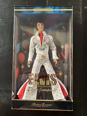 Elvis White Eagle Jumpsuit Barbie Doll 2000 Mattel 28570 Nrfb  • $50