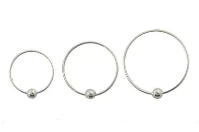 1 Or 2 CBR Sterling Silver Fixed Hoop Ring 22g Nose Lip Ear 7mm  9mm 11mm #B29 • $3.60