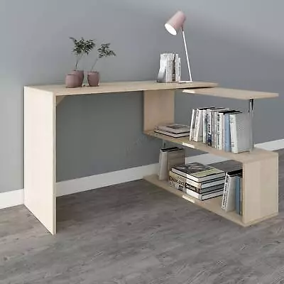 WestWood Rotary L-Shape Corner Computer Desk Home Office Table With Shelf CD18 • £57.99