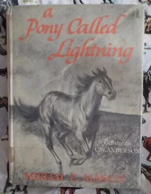 A Pony Called Lightning Mariam Mason C.W. Anderson Illustrator Ex-lib Horse Book • $12.99
