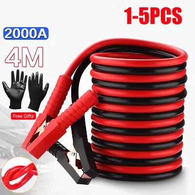 4M Por Jump Leads 2000AMP Car Van Battery Starter Booster Cables Jumper Wiring • $23.99