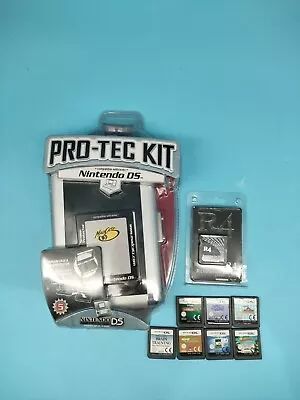 Nintendo DS PRO-TEC KIT MAD CATZ NEW SEALED R4 Card 7 Games Bundle  • £22.99