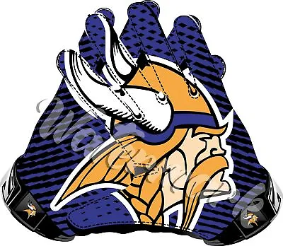 Minnesota Vikings Gloves Sticker Vinyl Decal / Sticker 10 Sizes!! • $59.99