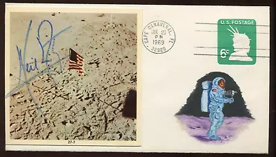 Astronaut Neil Armstrong Signed Hand Painted Cover With Zarelli Loa Hv46 • £2374.82