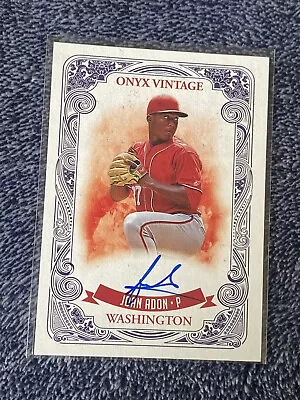 $4.80 • Buy Joan Adon 2021 ONYX VINTAGE AUTO #VAJA WASHINGTON NATIONALS!