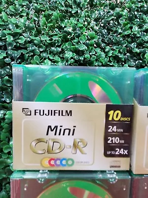 10-Pack ARCHIVAL STORAGE Mini CD-R COLOR Disc & Case Set 210 MB 24x • $7