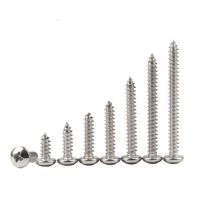 M3 M4 M5 M6 Stainless Steel Wood Screw Phillips Pan Head Self Tapping Screws • $5.69