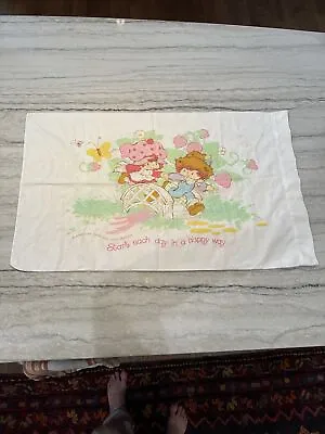 Strawberry Shortcake Pillowcase 1980 American Greetings Vintage Blueberry Muffin • $59.96