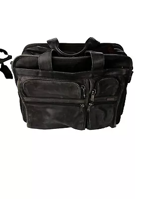 Tumi Briefcase Expandable Messenger Travel Bag Black  Laptop Please Read • $71.20