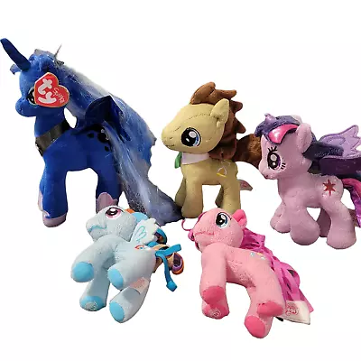 Hasbro My Little Pony Friendship Is Magic Sparkle Princess Luna 5 Plush Toys Set • $32.99