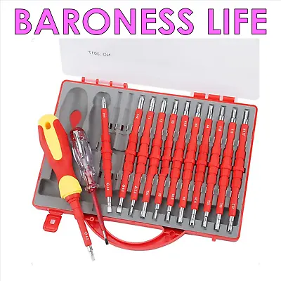 26 In 1 1000V Insulated Screwdriver Set For Electrician Professional Tools Magne • £19.99