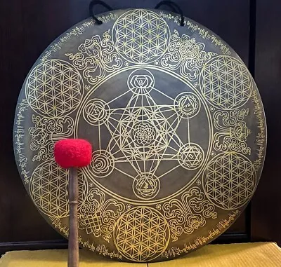 50 Cm Feng Gong-Handmade Flower Of Life Gong-Yoga Meditation Gong-Healing Gong • $403