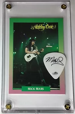 Motley Crue Mick Mars Black On White Guitar Pick / Rockstars Card #99 Display! • $15.99