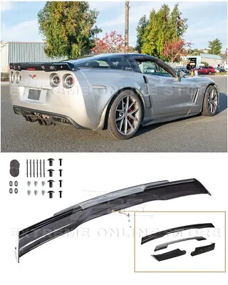 For 05-13 Corvette C6 | C6.5 CARBON FLASH Rear Spoiler Smoke Tinted Wickerbill • $499.98