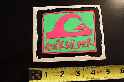 QUIKSILVER 80's Neon Wave Surf Skate Snow Quicksliver Vintage Surfing STICKER • $16