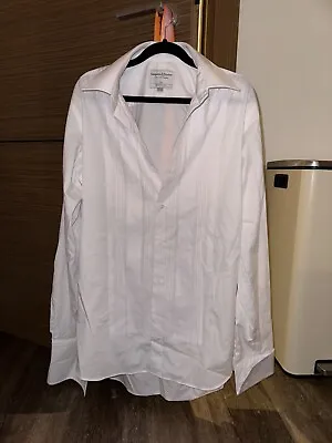 White French Cuff Shirt Mens Size 42 Pure Cotton • £10