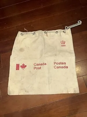 Old Vintage 1980 Canada Post Canvas Mail Bag • $19.99