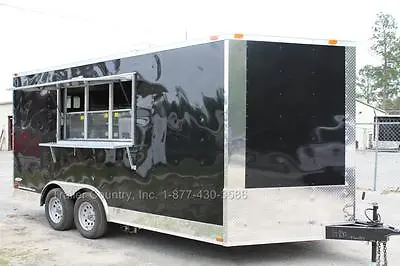 NEW 8.5 X 16 8.5X16 Enclosed Concession Food Vending BBQ Trailer W/ Equipment • $31495