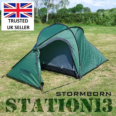 2 Person Camping Tent - Semi-Geodesic Design - 3.5kg - STATION13 STORMBORN - NEW • £169