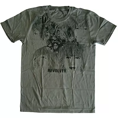 The Beatles Revolver Grey T-Shirt NEW OFFICIAL • £15.19