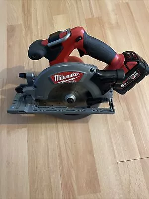 Milwaukee M18 CCS55  18V Fuel Circular Saw +5Ah  Battery. • £155