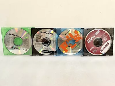 LOT Of CD-ROMs PC Software Microsoft Intellipoint 4.0 FrontPage 2000 Plus! • $14.95