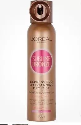 LOreal Sublime Bronze Express Pro Self Tanning Body Dry Mist Non Tinted Rare BN • £34.99