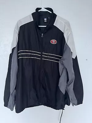 Vintage 90s San Francisco SF 49ers CHALKLINE *Shiny* WINDBREAKER Light Jacket • $59.99