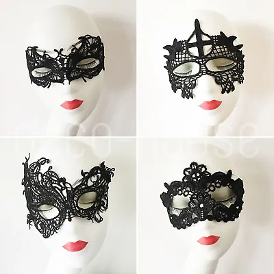 Gothic Sexy Lace Face Eye Mask Masquerade Ball Costume Party Halloween • £2.99