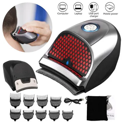 Professional Mens Hair Clippers Self Cut Cordless Electric Hair Trimmer UK • £18.35