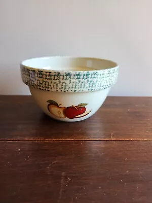 £25.55 • Buy Vintage THT Spongeware Apple Green Mixing Bowl Dinner Kitchen