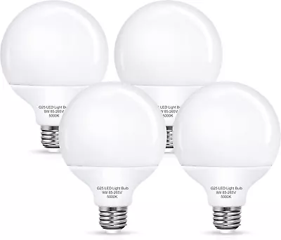 G25 LED Vanity Light Bulbs 100W LED Globe Bulb Equivalent 9W LED Vanity Bulbs • $24.76